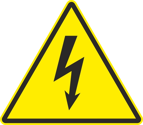 Наклейка W10 "Опасность поражения электрическим током" арт. пэ-0245