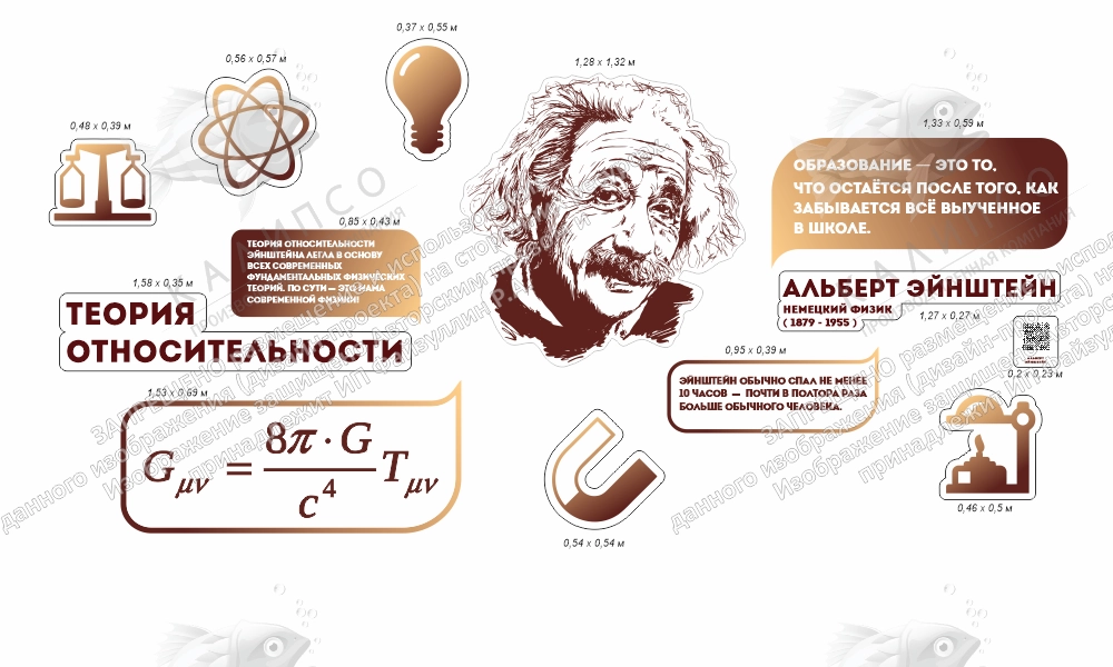 Комплект стендов для кабинета физики "Альберт Эйнштейн" арт. ШК-3986