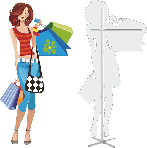 Ростовая фигура "Покупки" напольная арт. РФ-0107