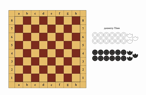 Стенд "Шашки пластиковые с настенной магнитной шахматной доской" арт. ШК-02201