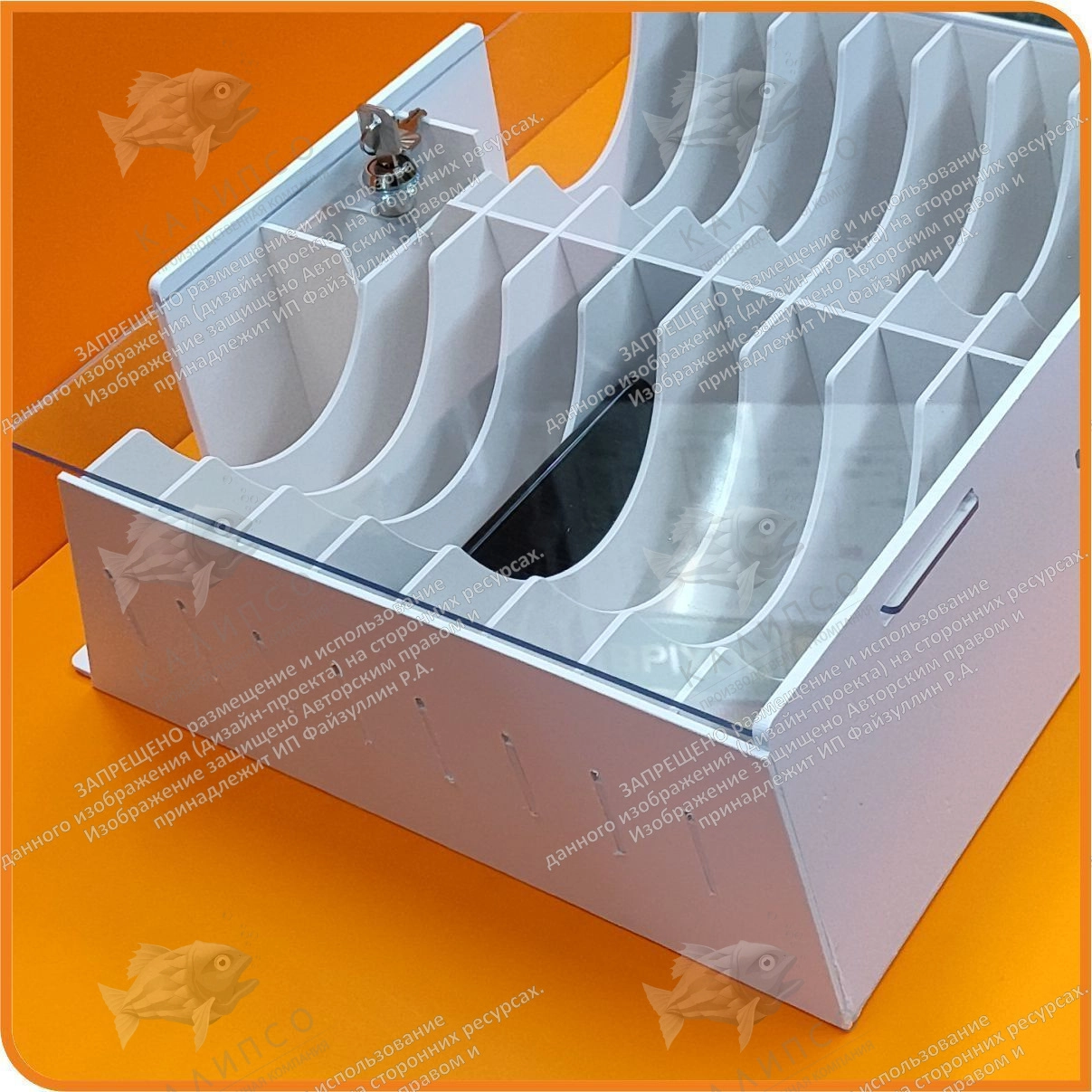 Контейнер для хранения 16 телефонов в школе арт. КТ-16