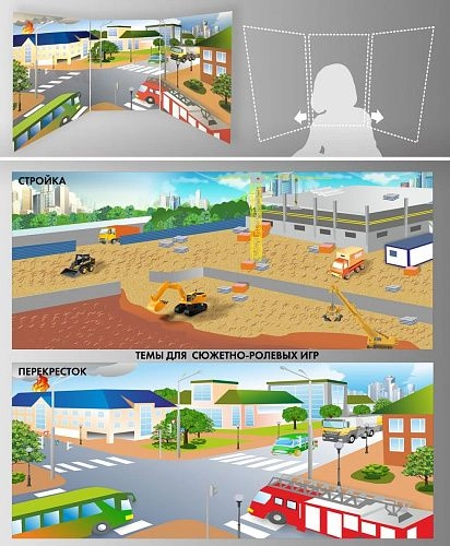 Стенд для сюжетно-ролевых игр 2-х сторонний №4 арт. ДС-04165