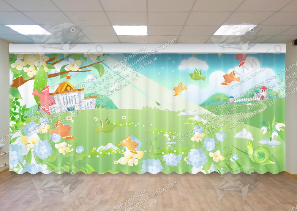 Занавес "Весна" арт. З-0105