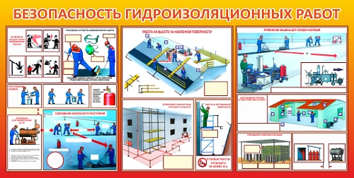Стенд "Безопасность гидроизоляционных работ" арт. ПО-0109