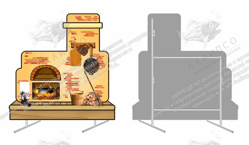 Ростовая фигура "Печка" на джокер-трубах арт. ДС-15101