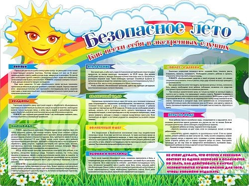 Стенд "Безопасное лето", резной арт. ДЛ-0110