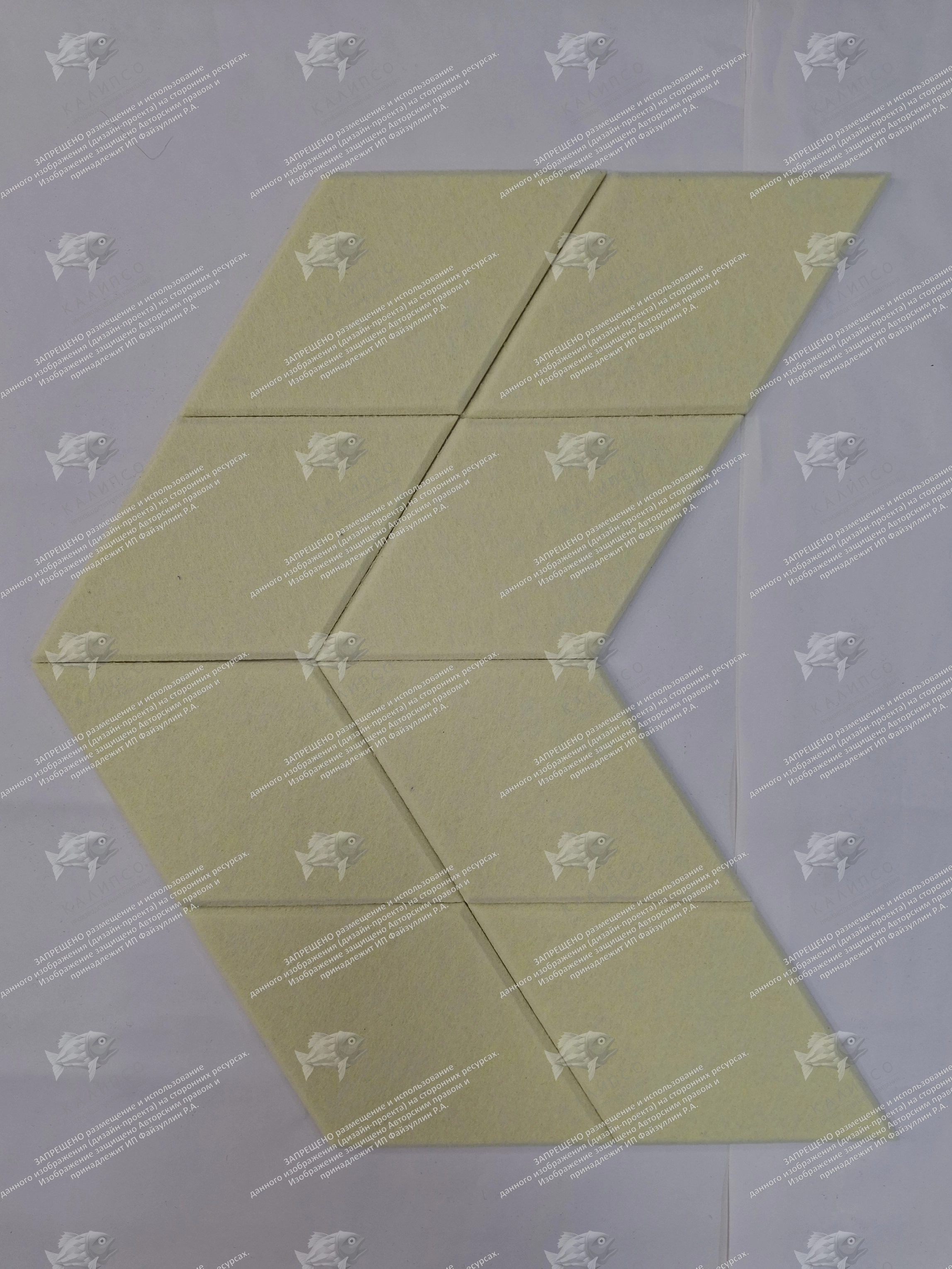 Комплект резных стендов из ЭКО-войлока "Ромбы", арт. ШК-4646