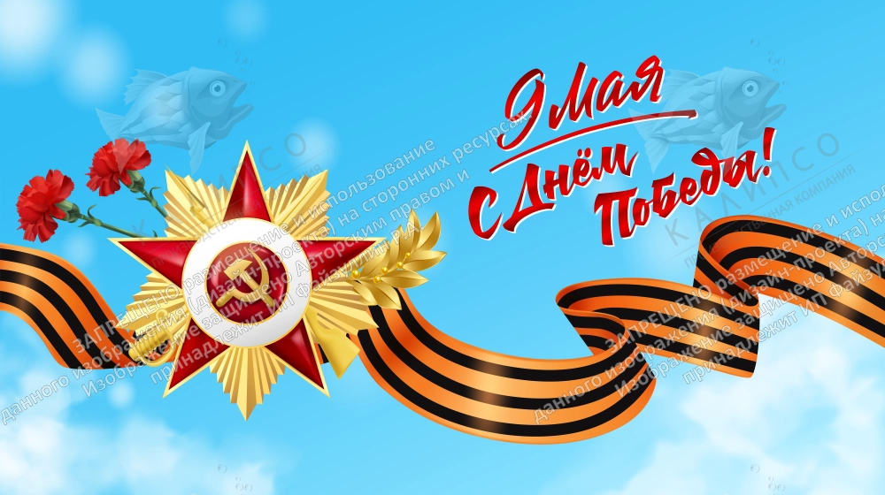 Занавес "С Днем победы" арт. З-0102