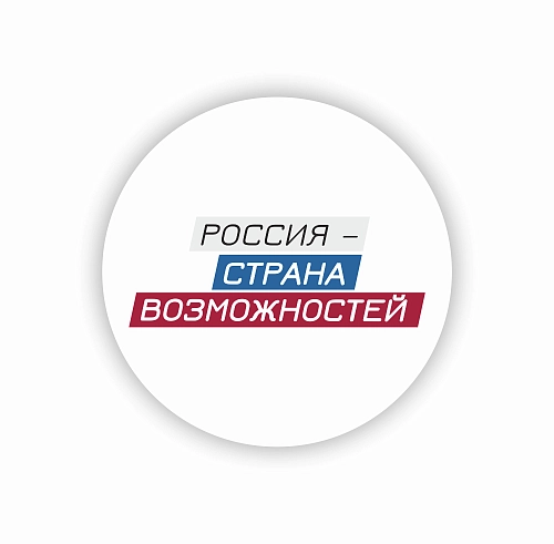 Стенд резной "Логотип "Россия - страна возможностей" арт. ШК-4296