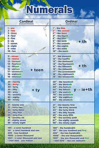 Стенд "Числительные" арт. ШК-0586