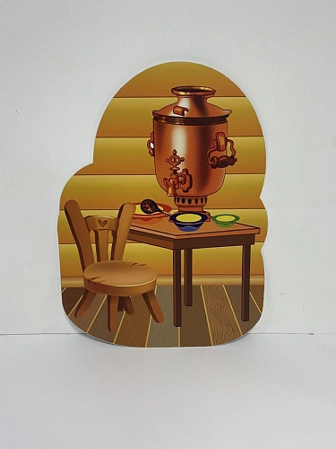 Стенд резной "Самовар" арт. Р-74