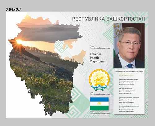Стенд "Глава Республики Башкортостан Хабиров", арт. ШК-4569