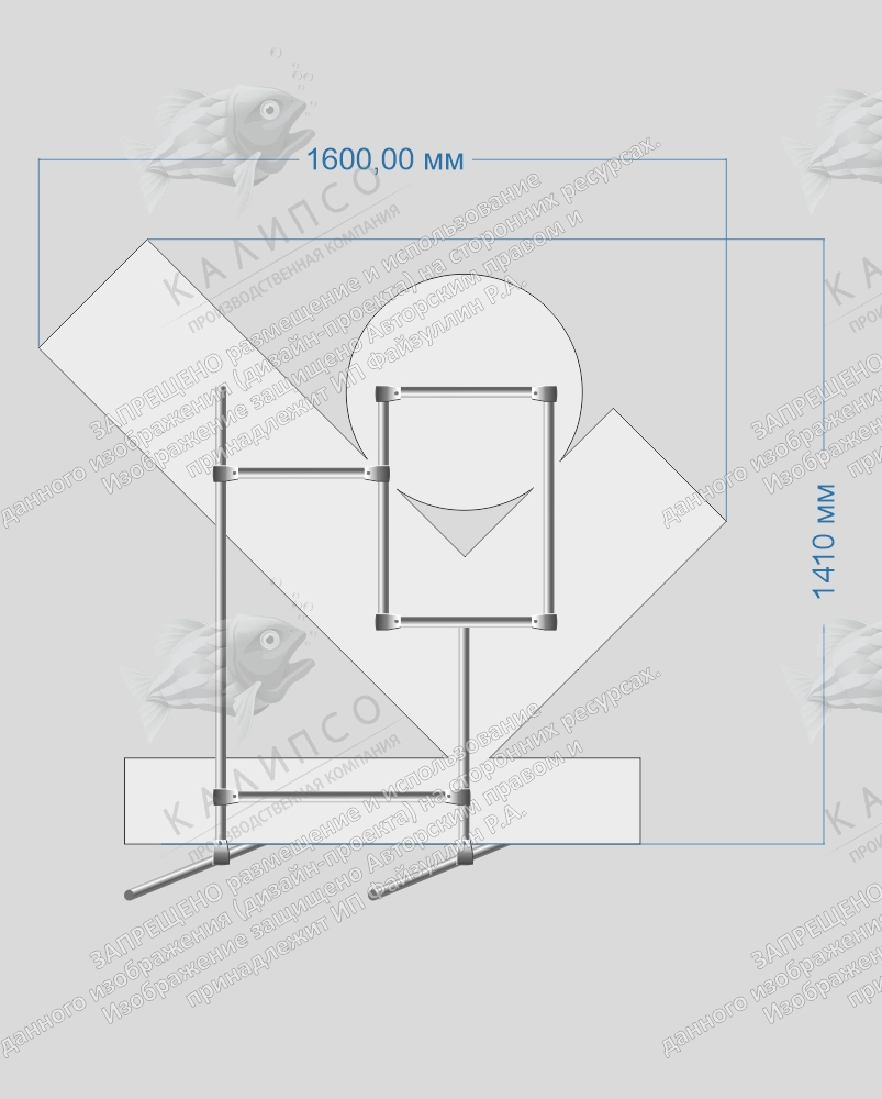 Стела на джокер-трубах. Дизайн по вашим материалам арт. СТ-0103