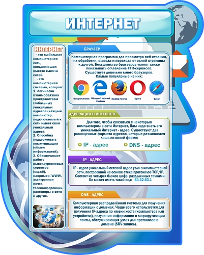 Стенд "Интернет", резной арт. ШК-1027