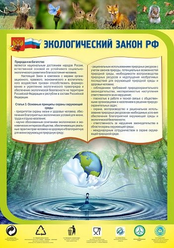 Стенд "Экологический закон РФ" арт. ШК-0716