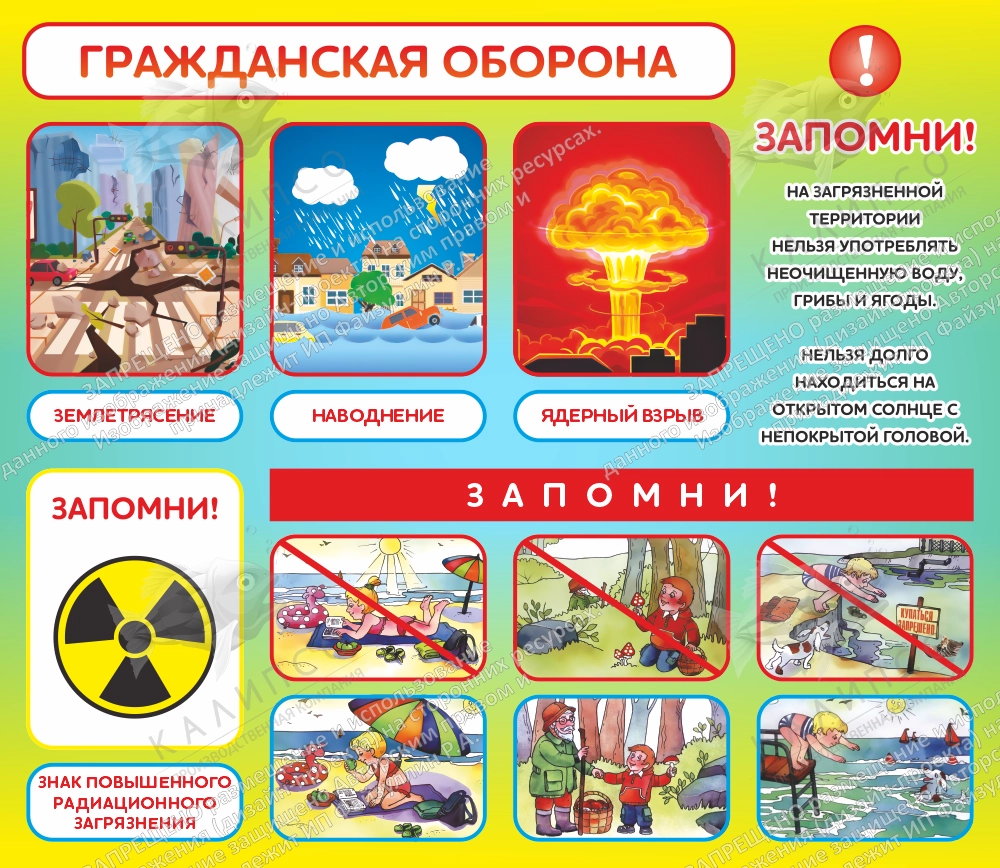 Стенд "Гражданская оборона" арт. ДС-08228