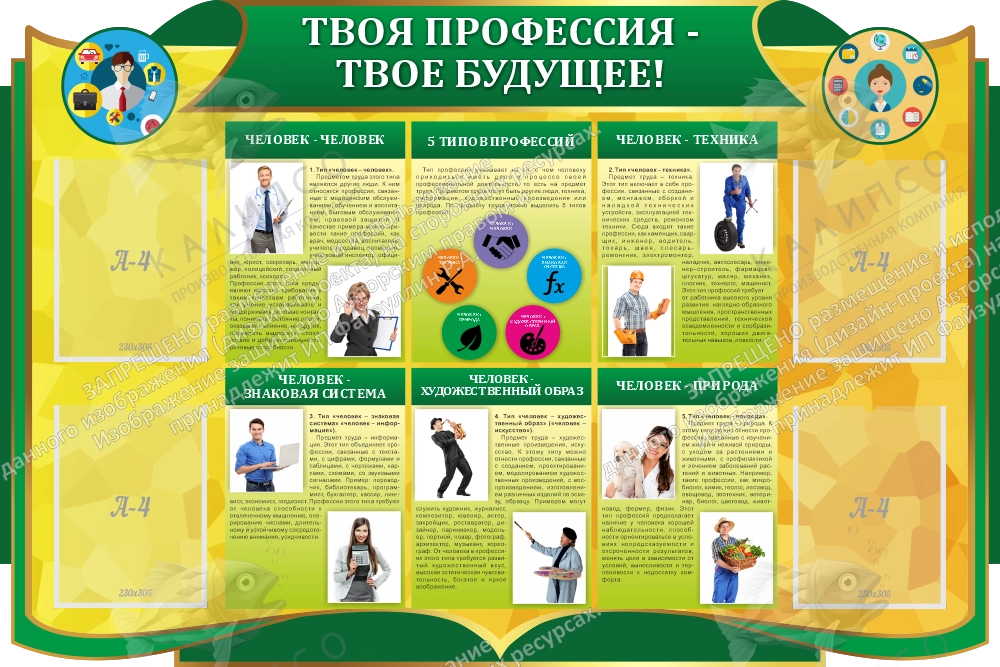 Стенд резной "Твоя профессия" арт. ШК-3846