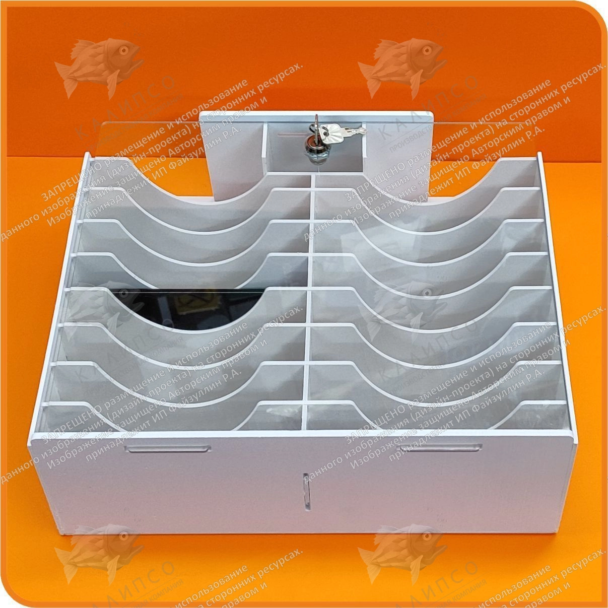 Контейнер для хранения 16 телефонов в школе арт. КТ-16