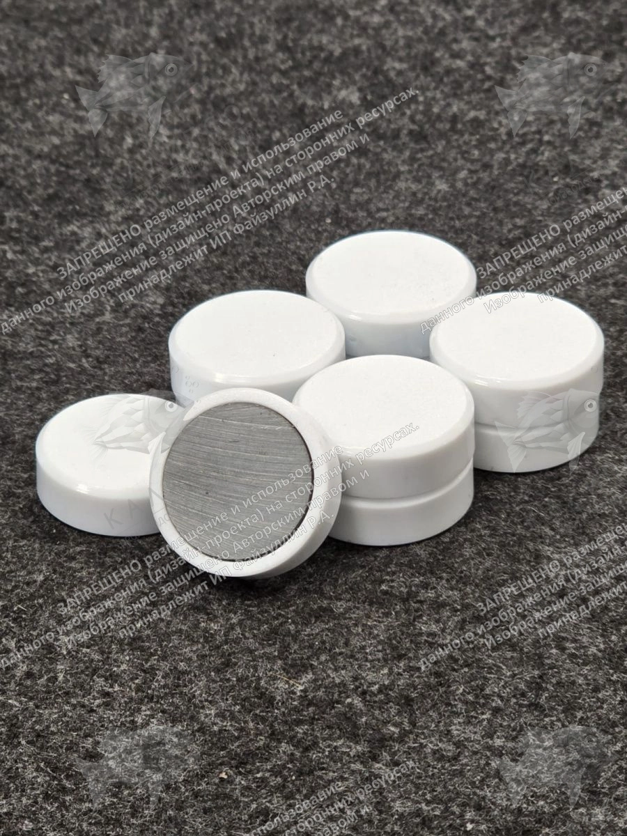  Набор магнитов, 30 мм, 10 шт, цвет в ассортименте, арт. КМ-11