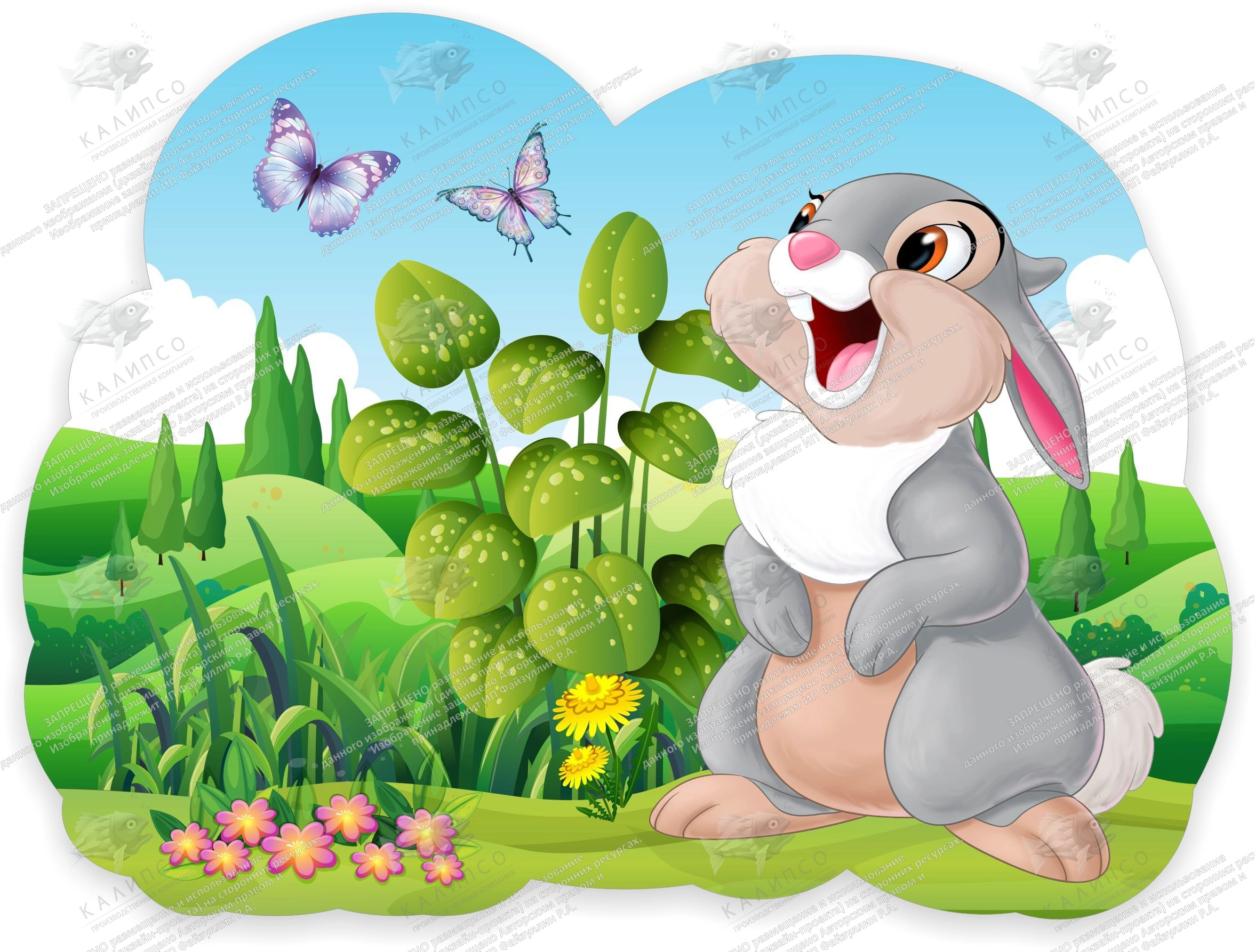 Стенд "Зайчонок", резной арт. ДС-1561