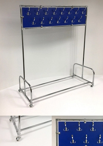 Вешалка в гардероб и раздевалку для одежды напольная арт. ШК-4040