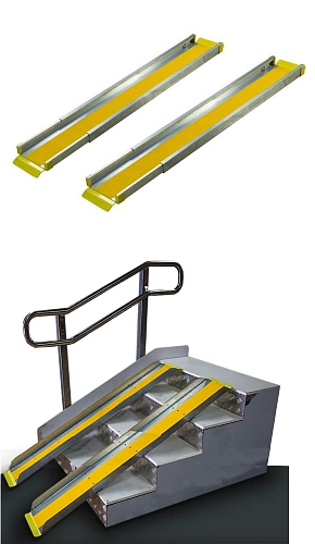Переносные двухсекционные  телескопические рампы арт. 10124-1