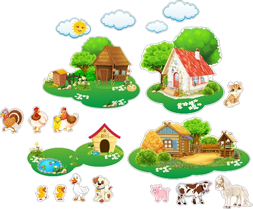 Комплект стендов "Кто где живет Деревня" арт. ДС-1206