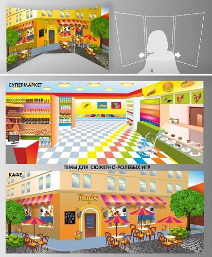 Стенд для сюжетно-ролевых игр 2-х сторонний №6 арт. ДС-04167