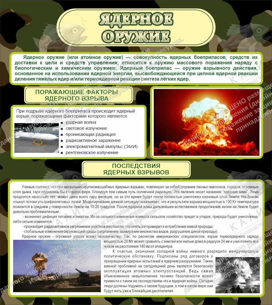 Стенд "Ядерное оружие" арт. ШК-1630