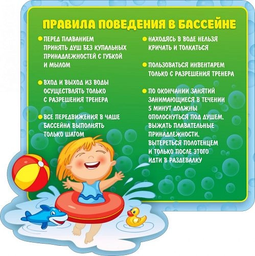 Стенд "Правила поведения в бассейне", резной арт. Б-0103