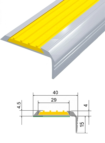Накладка на ступень угловая Противоскользящая арт. 10156-У
