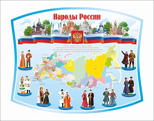 Резной стенд "Народы России", арт. ШК-4728 