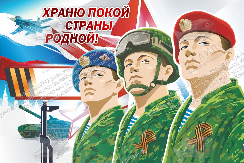 Баннер "Храню покой страны родной!" арт. БН-4083