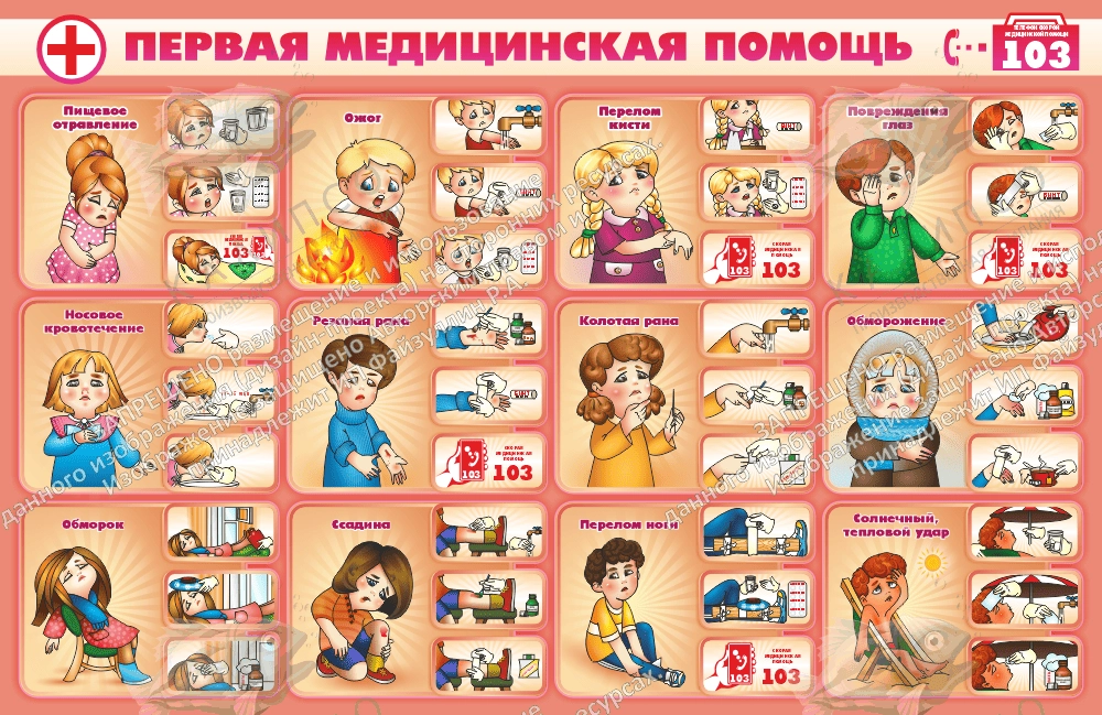 Стенд "Первая помощь" арт. ДС-1041