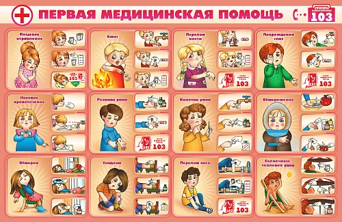 Стенд "Первая помощь" арт. ДС-1041