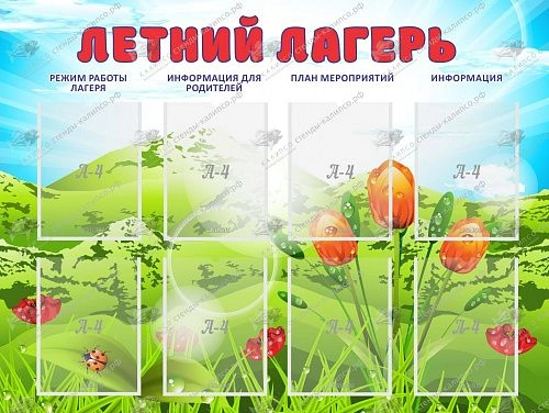 Стенд "Летний лагерь" арт. ДЛ-0101