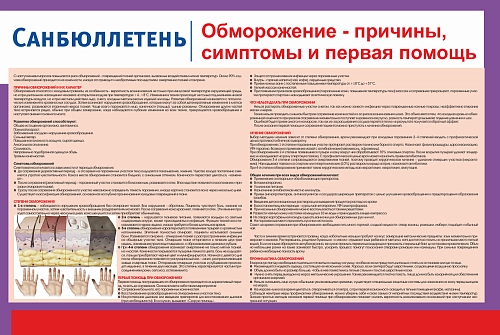 Стенд "Обморожение" санбюллетень арт. МУ-0412