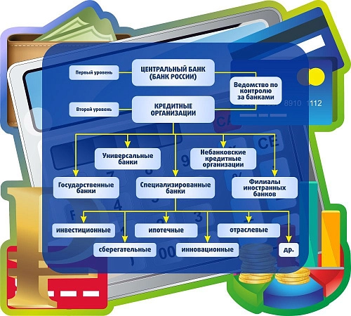 Стенд "Центральный банк", резной арт. К-0108