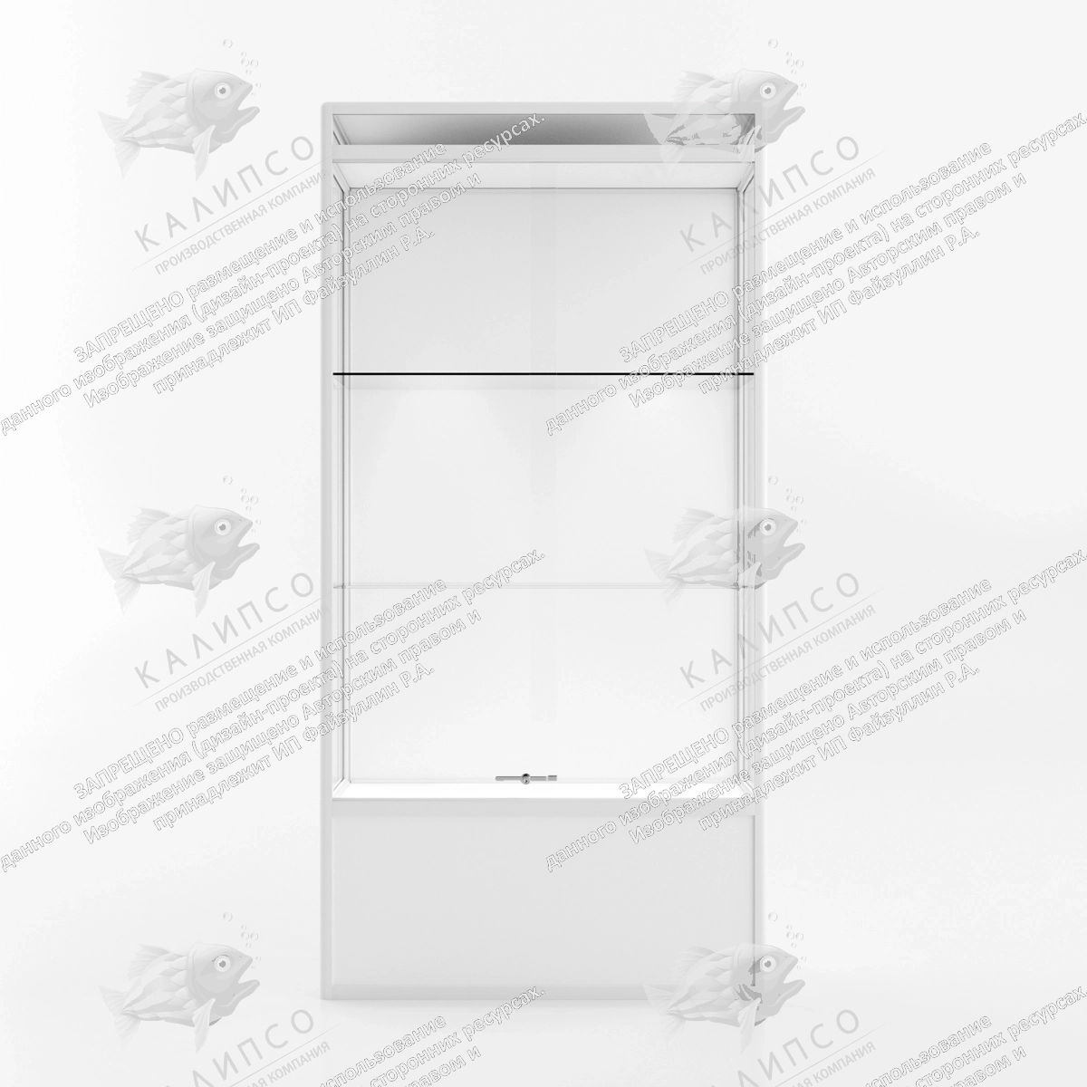 Шкаф-витрина №1, с защитной бронирующей пленкой арт. ШК-3701Б