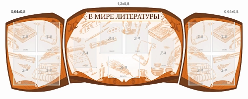 Комплект стендов  "В мире литературы" арт. ШК-3863