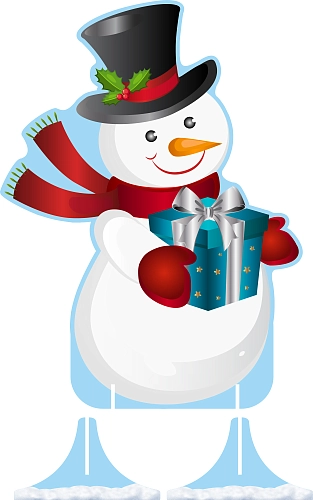 Стенд "Снеговик", резной арт. ДС-15102