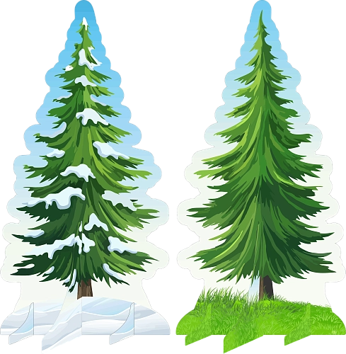 Ростовая фигура "Ель лето-зима" двухсторонняя арт. РФ-0161