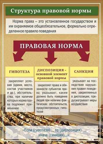 Стенд "Структура правовой нормы" арт. ВУ-0325