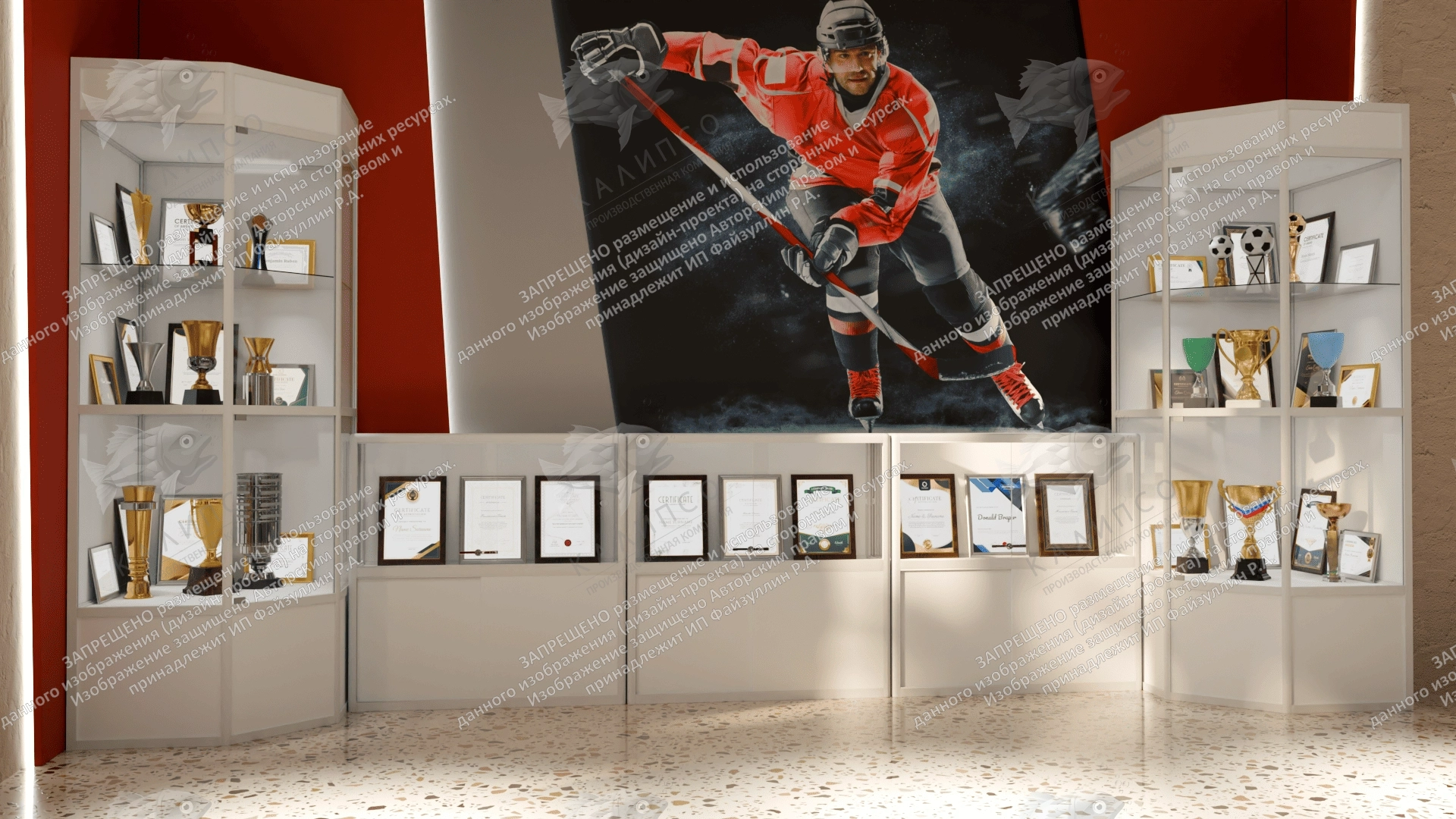 Шкаф-витрина угловая 0.8х0.8х2.2 м арт. ШК-3709