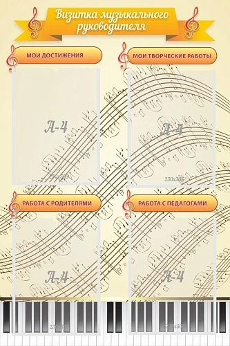 Стенд "Визитка музыкального руководителя" арт. МШ-0102