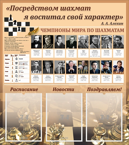 Тематический стенд "Шахматы" арт. ШК-02118