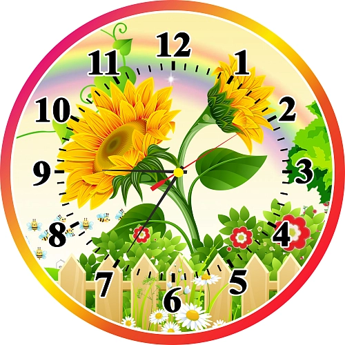 Часы с механизмом "Группа Подсолнушки" арт. ДС-08140