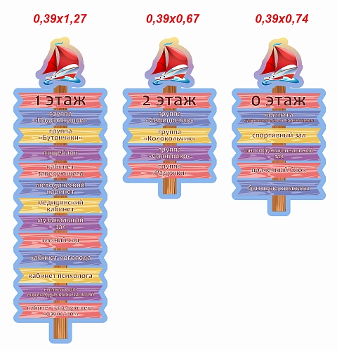 Комплект резных стендов "Навигация". Дизайн по вашим материалам арт. ДДС-08193