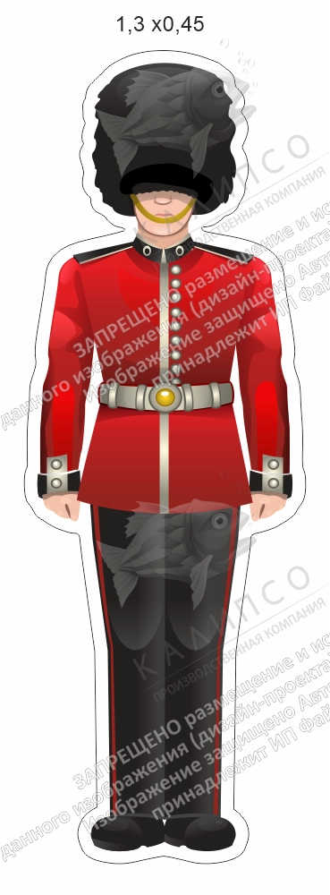 Стенд резной "Гвардеец" арт. ШК-4004