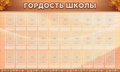 Стенд "Гордость школы" с 30 карманами арт. ШК-02106